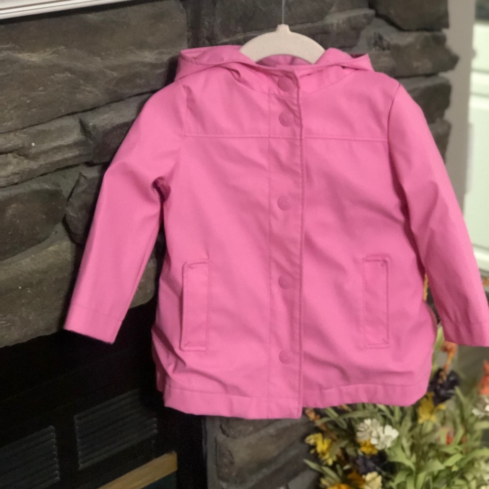 Baby gap pink rain jacket.